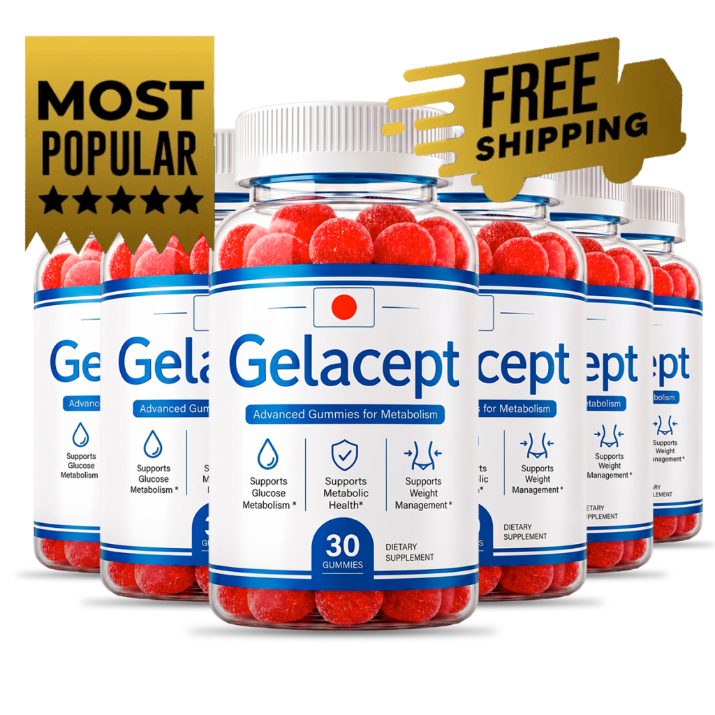 Six bottles of Gelacept gummies