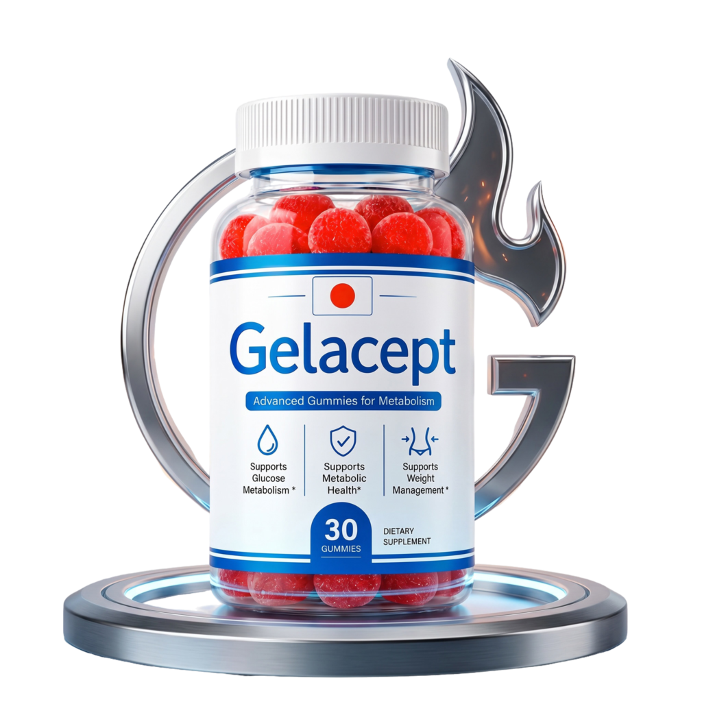 A bottle of Gelacept red gummies, Advanced Gummies for Metabolism